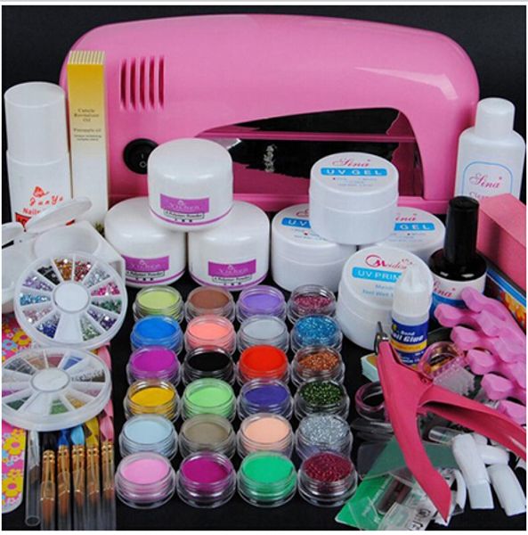 

Оптовая торговля-профессиональный nail art набор акриловые ногтей Набор nail art маникю