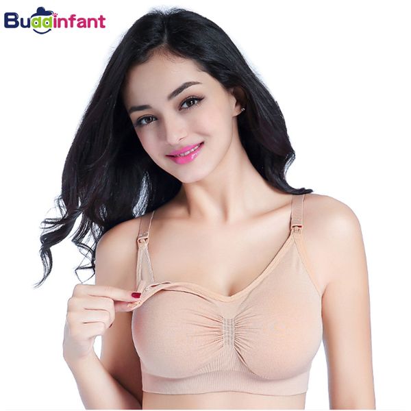 

maternity nursing bra breastfeeding pregnancy wire nurse bras breast feeding pregnant sleep underwear plus size for women, White