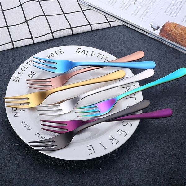 

colored fork wholesale 304 stainless steel forks pvd plated gold fork flatware wedding restaurant l supplies