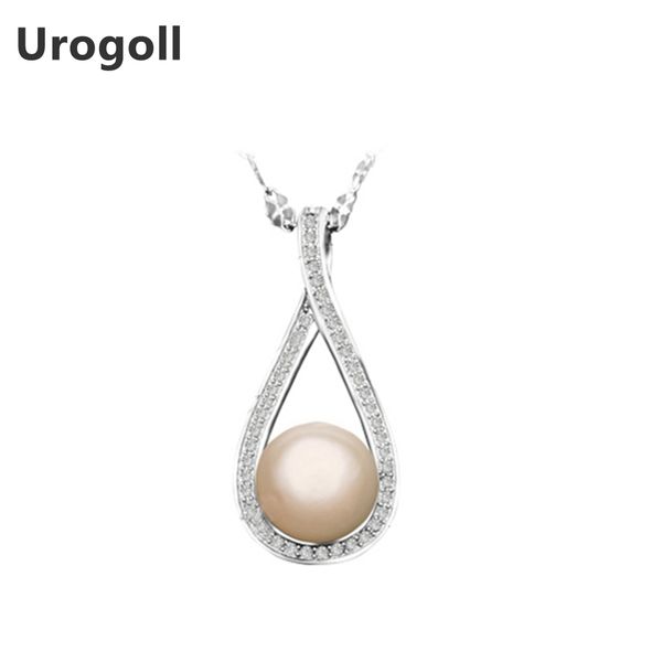 

new necklaces 925 sterling silver pearl pendant necklace link chain fashion jewelry wedding necklaces for women gift