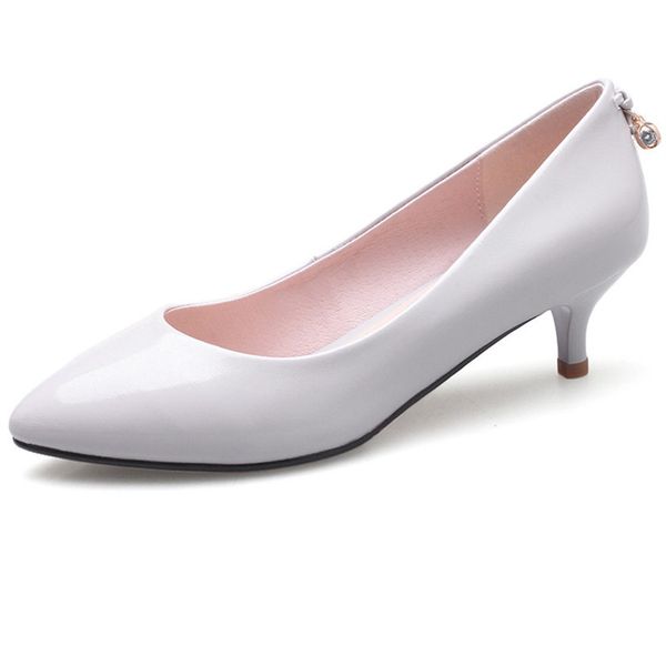 

2018 new arrival women pumps spring summer big size 33-42 fashion shoes pointed toe thin heel party wedding shoes, Black