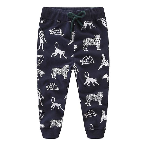 

jumping meters cartoon sweatpants for children with printed some cute animals kids new designed autumn pants new boys clothes, Blue