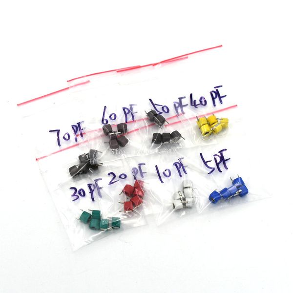 

40pcs/lot trimmer adjustable capacitor assortment kit jml06 5pf 10pf 20pf 30pf 40pf 50pf 60pf 70pf 8value*5pcs capacitance set