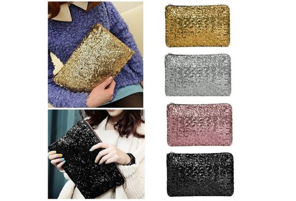 

shining sequins handbag glitter spangle clutch bag for party evening new wml99