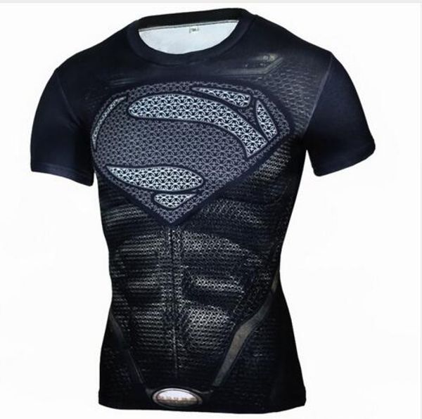 

New Fitness Compression Shirt Men Anime Superhero Punisher Skull Captain Americ 3D T Shirt Bodybuilding Crossfit tshirt