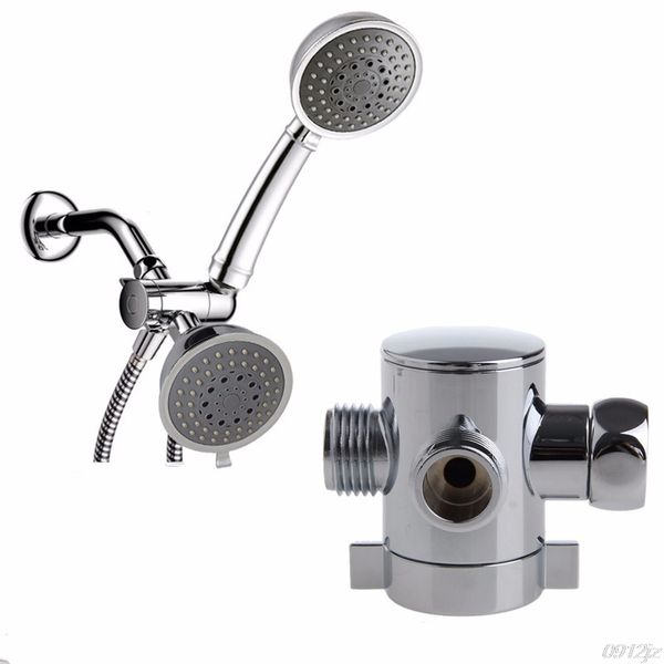 

three way t-adapter valve for toilet bidet shower head diverter valve 1/2 inch new drop ship