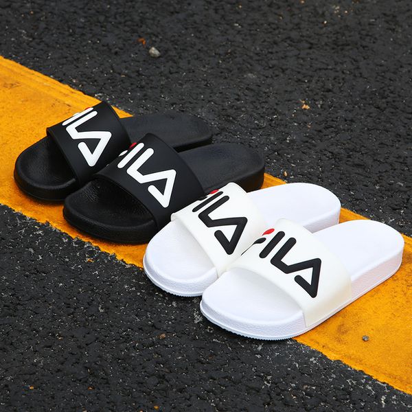 

designer slippers new brand letters desinger slides mens flip flops summer fashion2018, Black
