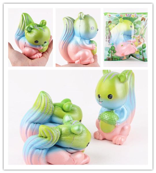 

squirrel squishy toys pu fidget toy slow rising toy decompression toys mct 005