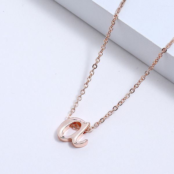 

customized personalized initial letter necklace for women girl silver rose gold color couple chain letter necklace charm jewelry