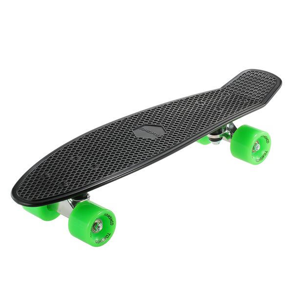 

tomshoo 22 inch skateboard cruiser board pu four-wheel street banana long skate board mini skate complete deck longboard