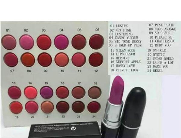 

FREE SHIPPING 24 PCS FREE SHIPPING MAKEUP NEW twenty-four colors lipstick