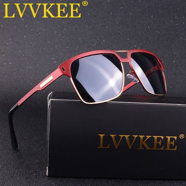 

lvvkee 2018 red hd polarized sunglasses men/women half frame driving sun glasses for man shades eyewear with case, White;black