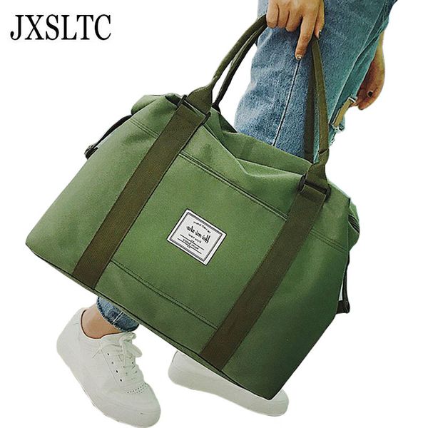 

jxsltc новый большой емкости холст дорожные сумки повседневная мужчины ручной клади путешествия вещевой мешок портативный женская сумка сумк