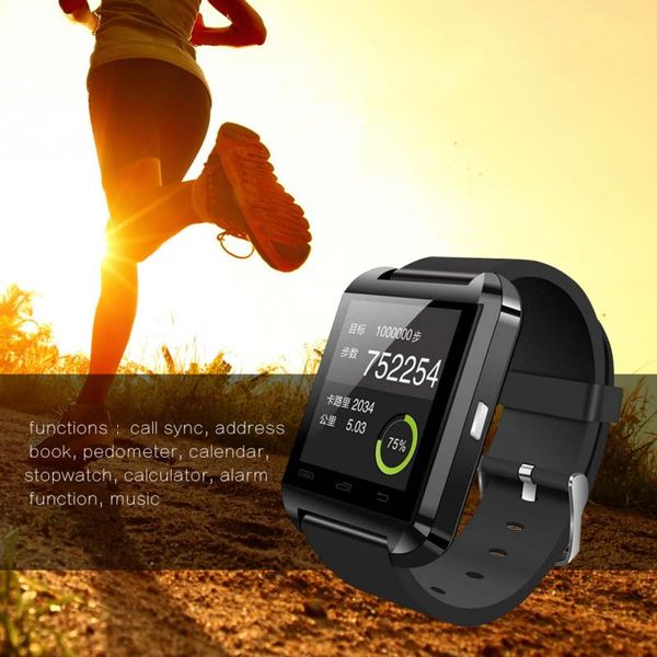 

bluetooth smart watch u8 wearable devices for for iphone samsung android phones wear, Slivery;brown