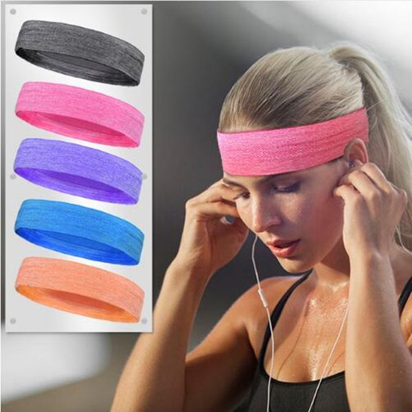 

handise skid-elastic silicon sweatband quick dry hair bands sweat absorbing running yoga gym head band sports headbands, Yellow;black