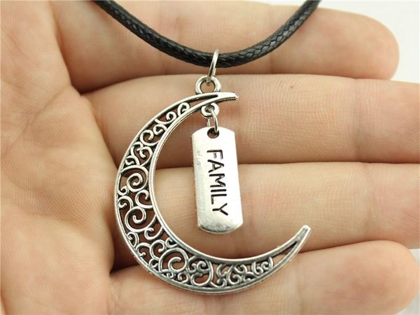 

wysiwyg 5 pieces leather chain necklaces pendants choker collar male necklace fashion family tag 21x8mm n6-b11573-b11782, Golden;silver