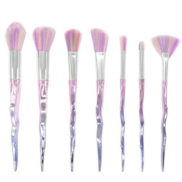

new 7pcs makeup brush set gradient flower stick makeup brush 7pcs flower branch beauty tools epacket ing