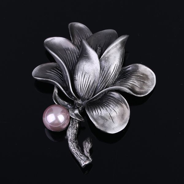 

vintage pearl brooch for women, Gray
