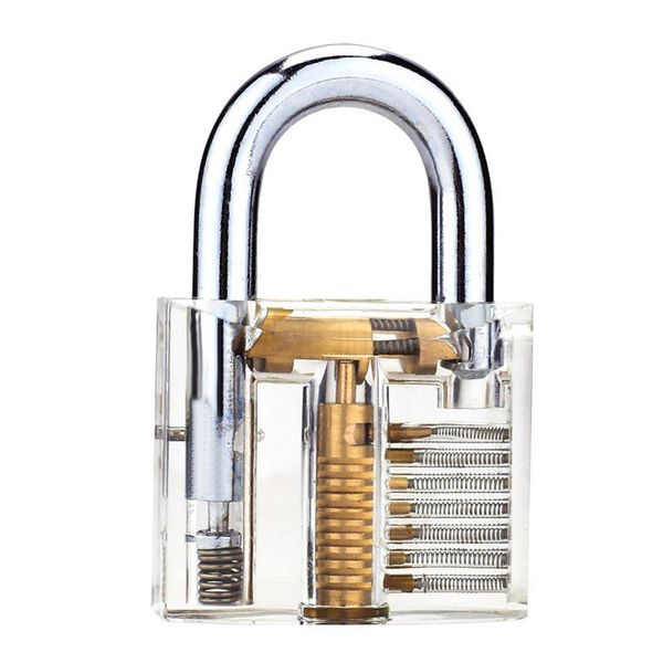 

Clear Transparent Padlock Practice Lock - Locksmith Training Practice Lock for Beginners
