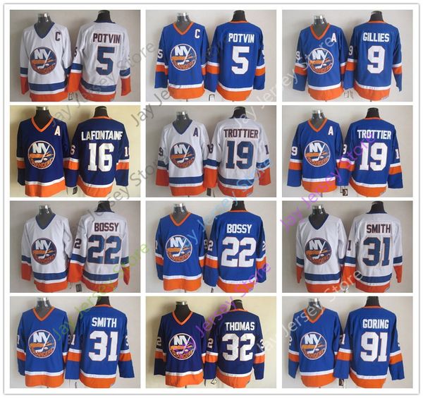 

New york i lander jer ey ccm deni potvin clark gillie pat lafontaine bryan trottier mike bo y billy mith teve thoma butch goring
