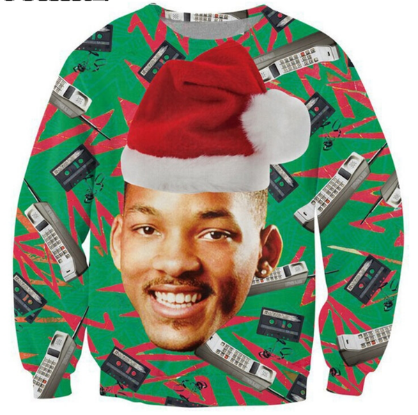 

new fashion cool sweatshirt hoodies men women 3d print fresh prince christmas style streetwear sleeve clothing b03, Black