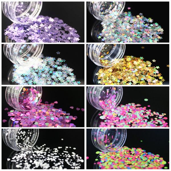 

1pcs sell small partic ultrathin sequins colorful nail art glitter tips uv gel 3d nail decoration manicure diy accessories, Silver;gold