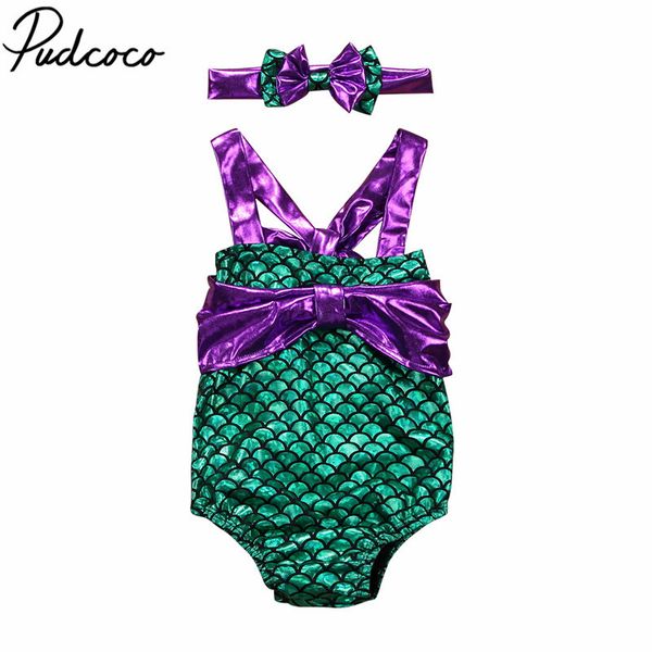 

2018 new children's swimwear mermaid swimwear headband monokini bikini girls bathing suits baby girls kids swimming suit, Black