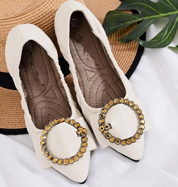 

send 2018 spring and autumn new style pointed end shallow mouth flat bottom women shoes, Black
