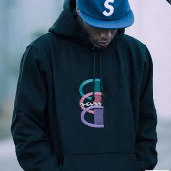 

2018 осень и зима сложены C капюшоном ретро высокая улица удобная мода мужчины и жен