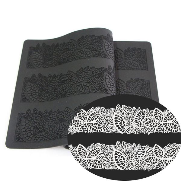

40*20cm selling flower leaf sugar silicone mat cake lace mold cake decorating tools fondant mould