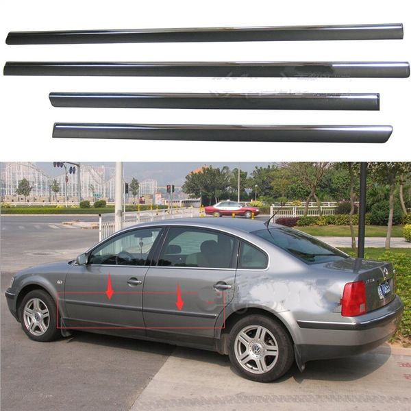 

stainless steel 4pcs car door body side door protection scuff trim,decoration sticker for passat b5