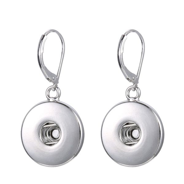 

2 style noosa snap button stud fit 18mm snap buttons jewelry snap buttons earrings, Golden;silver