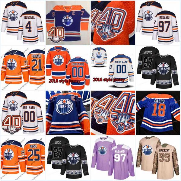 

New Season Edmonton Oilers Jersey 75 Evan Bouchard 90 Logan Day 13 Jason Garrison 77 Oscar Klefbom 6 Adam Larsson Hockey Jerseys