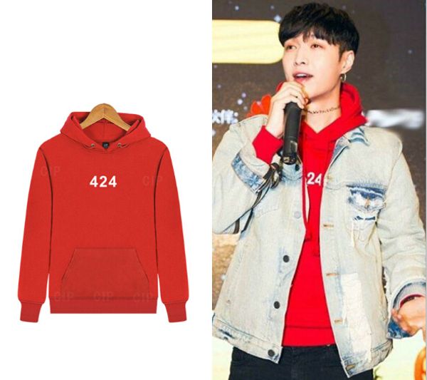 

424 simple solid hooded sweatshirts mens casual loose pockets design pullovers, Black