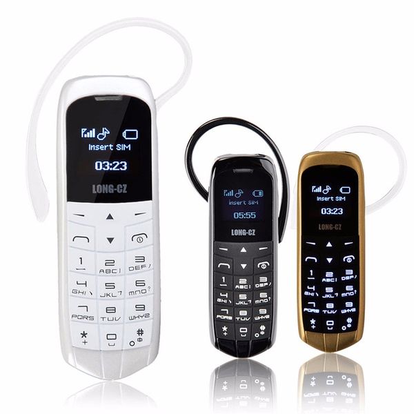 Long-Cz J8 Magic Voz BT Dialer Celular Telefones FM Rádio Mini Celular Bluetooth 3.0 Fone de Ouvido Longa Standby Mobile Phone