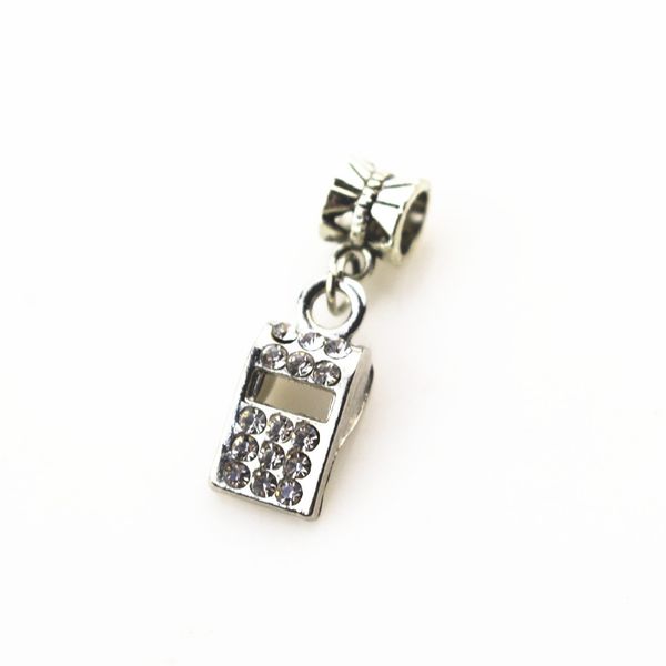 

20pcs/lot crystal whistle charms hanging charm big hole pendant beads charm fit pando bracelet diy jewelry dangle charms, Bronze;silver