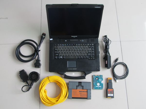 Инструмент для диагностического программирования мультиплексора BMW ICOM A2+B+C, многоязычный жесткий диск 1000 ГБ с ноутбуком cf52, готовый к использованию