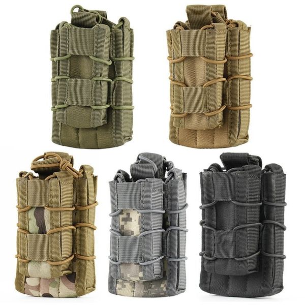 

tactical hunting double pistol magazine pouch hunting ammo molle pouch cartridge clip bags solar panels bag
