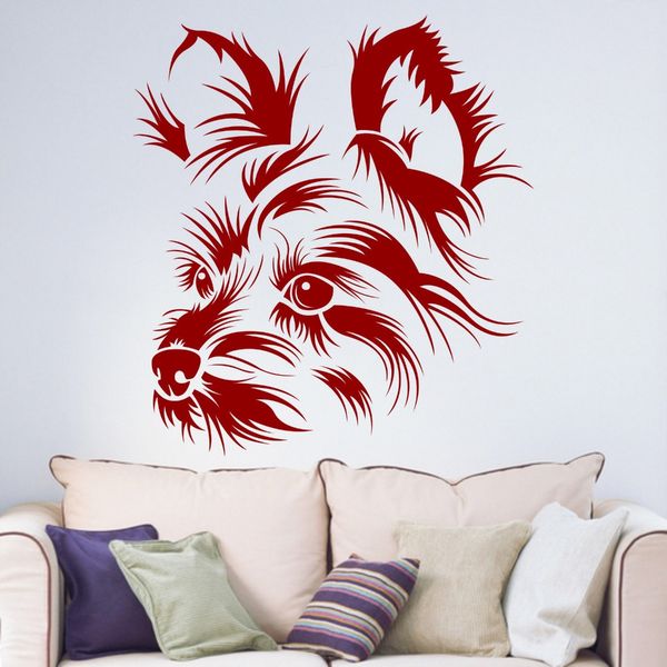 Lazy Bulldog Cute Dog Art Wall Sticker for Home DecorPet Puppy Wall Decal
