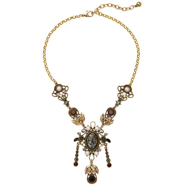 

whole salestatement women collar chokers vintage style resin gem necklace 2016 fashion bib necklace, Golden;silver