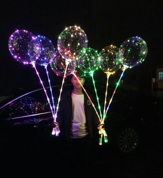

Newly 20 inch led light balloon led bobo balloon light for birthday wedding chri tma decorative new year outdoor party retail