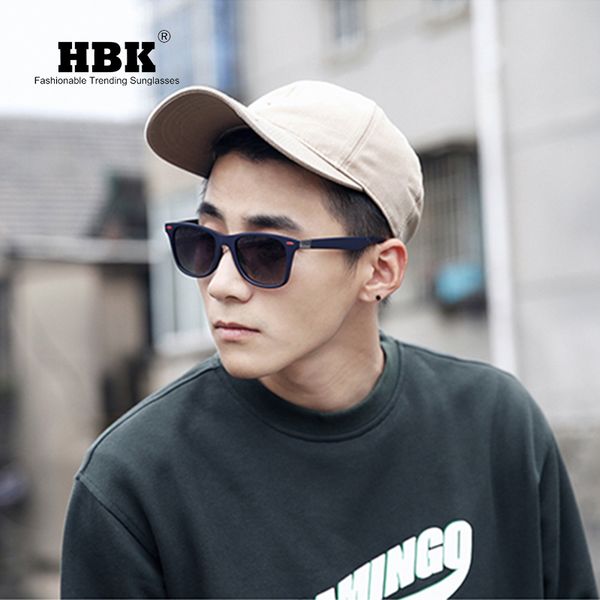 

hbk delicate polarized sunglasses 2018 new fashion brand square male sun glasses for driving vintage eyewear shades men uv400, White;black