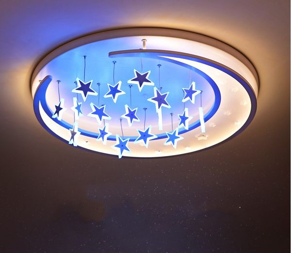 2019 Creative Personality Romantic Star Moon Led Ceiling Light Cool Warm Remote Light Optional For Children Room Bedroom Kid S Llfa From Volvo