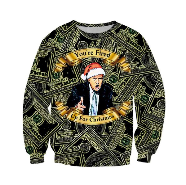 

fashion christmas famous man 3d print sweats fashion clothing women men sweatshirt casual pullovers k238, Black