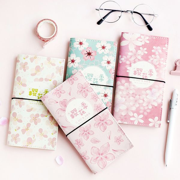 

coloffice kawaii notportable travel book creative boxed pu leather notepad school office supplies students stationery 1pcs, Purple;pink