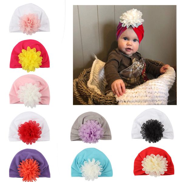 

fashion newborn toddler kids baby boy girl turban cotton beanie hat winter cap, Yellow