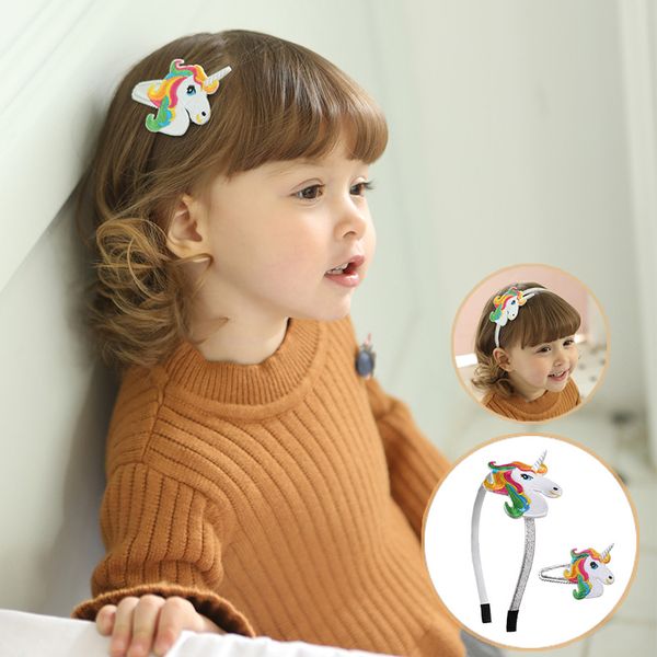 New Baby Embroidered Horse Girls Hair Sticks Kids Summer Style
