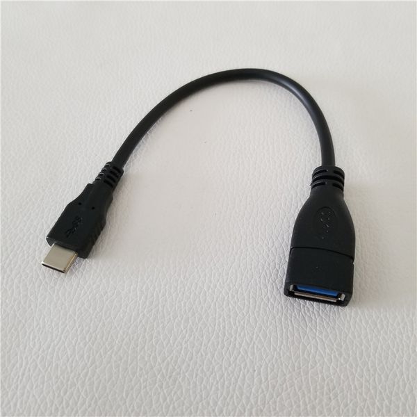 

otg adapter usb 3.0 female to type-c male data transfer extension cable black 20cm for nokia letv mobile phone