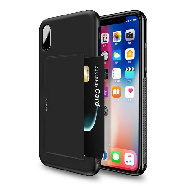 

Dux Ducis Pocard тонкий PU кожаный слот для карт памяти чехол для iPhone Xs Max XR XS X 10 8 7 6