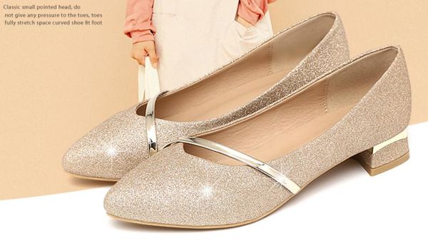 

send spring and autumn shallow mouth single shoes coarse heel 2018 new style korean pointed end middle heel women shoes, Black